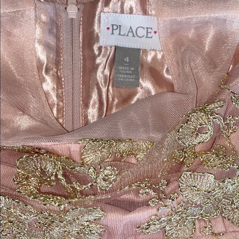 Children’s Place, pink and gold dress - Picture 2 of 3